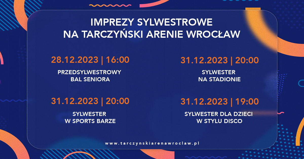 Aż czterokrotnie powitamy rok 2024 na Tarczyński Arenie Wrocław