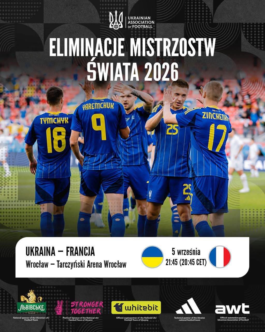 Plakat meczu Ukraina vs Francja