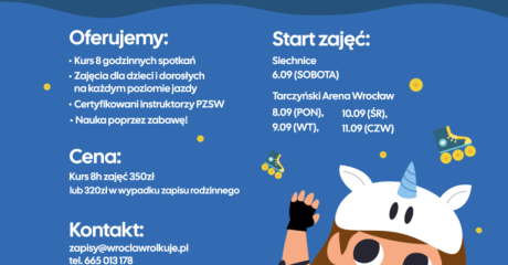 Plakat zajęć Wrocław Rolkuje