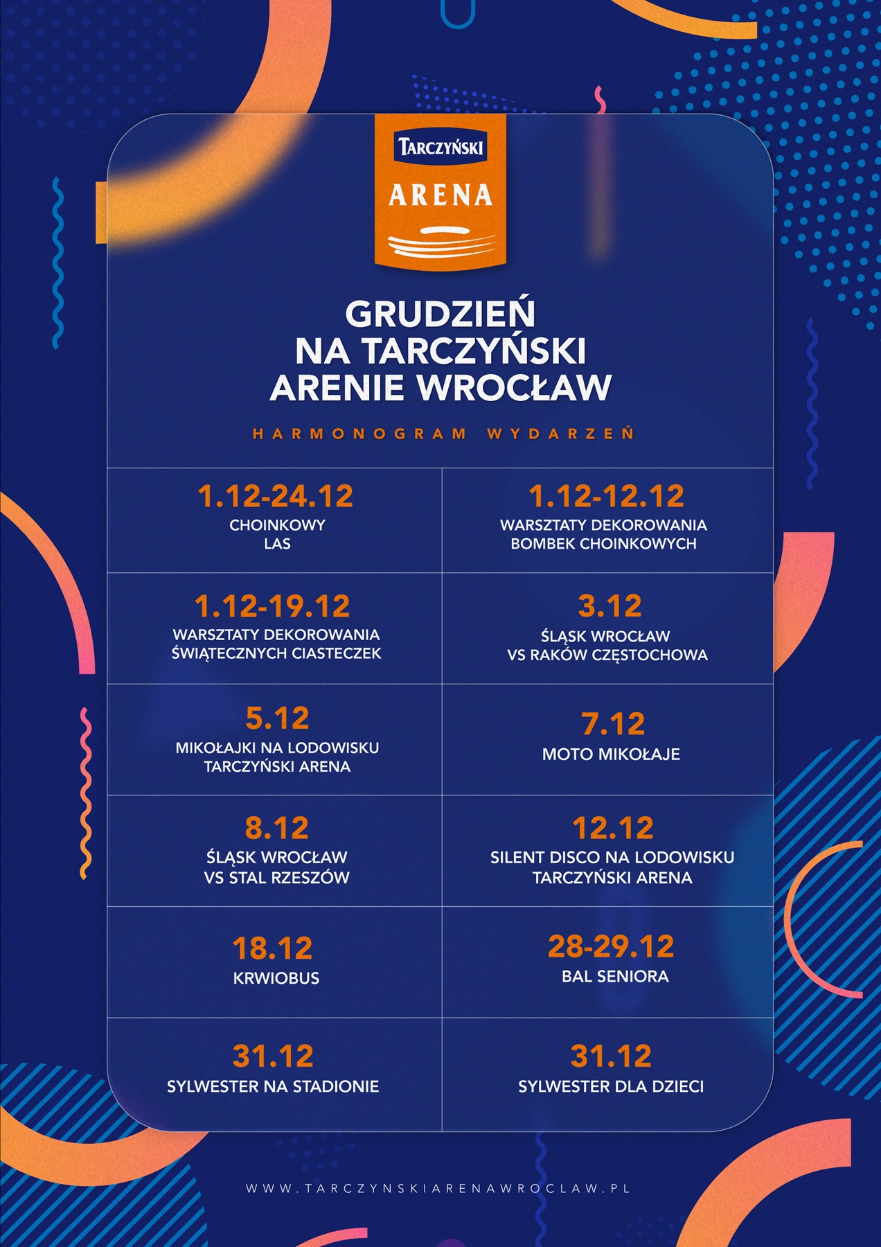 Grudzień 2025 na Tarczyński Arenie Wrocław