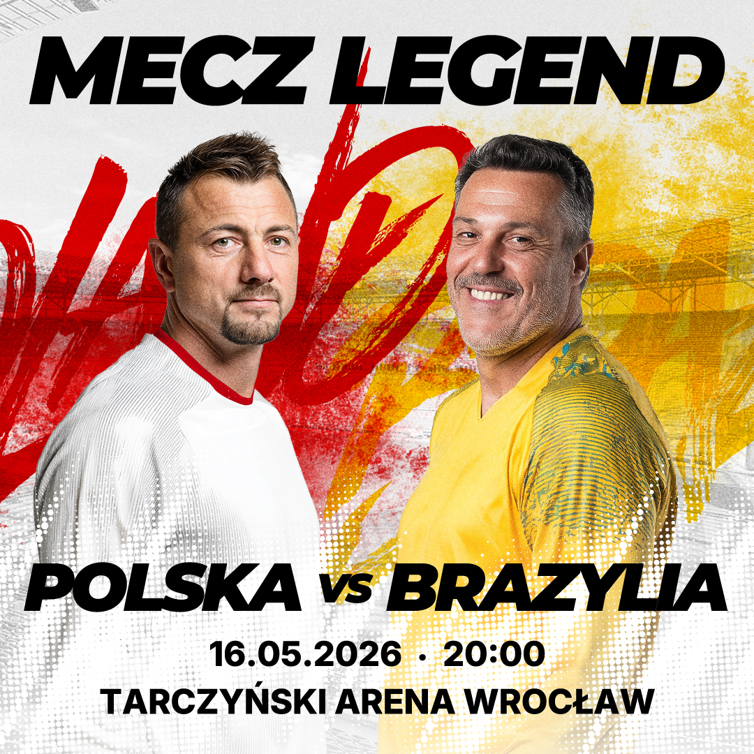 Plakat meczu legend Polska vs Brazylia