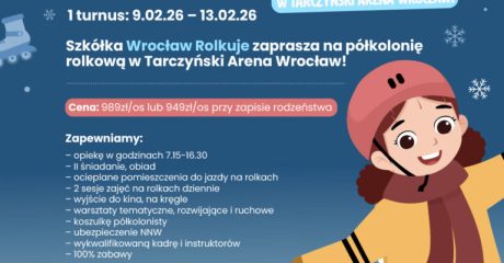 Plakat półkolonii rolkarskich