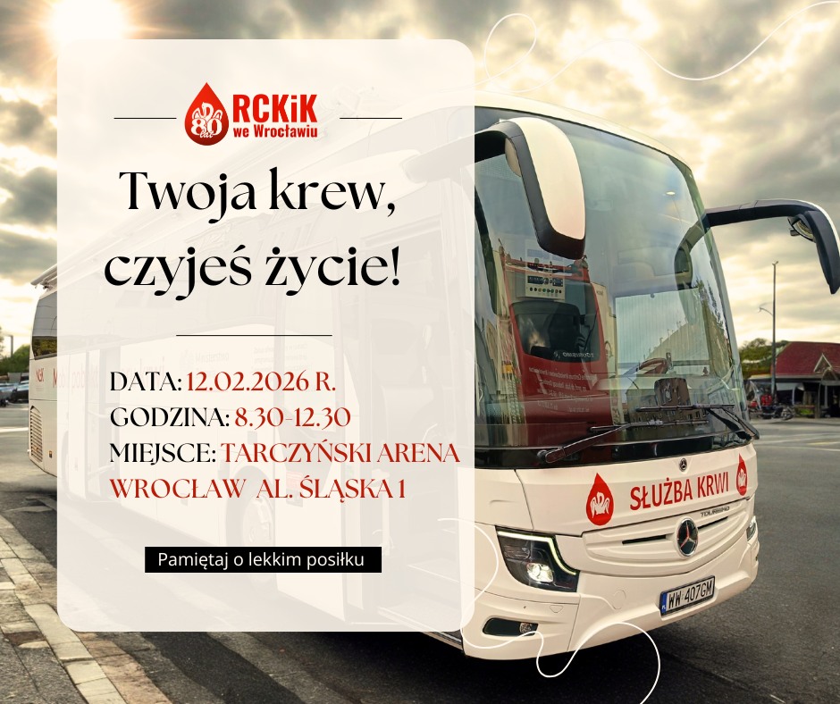 Grafika krwiobus na Tarczyński Arenie Wrocław