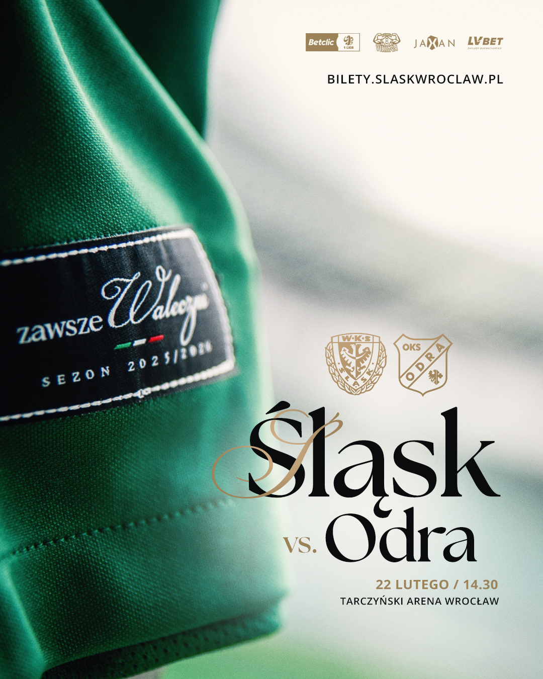 Plakat meczu Śląsk Wrocław vs Odra Opole