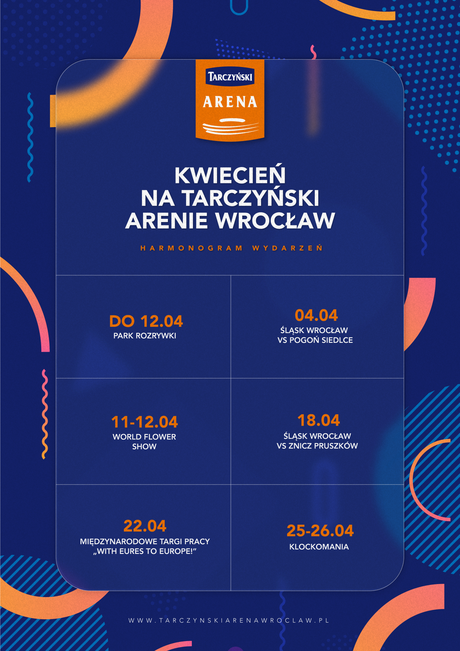 Kwiecień 2026 na Tarczyński Arenie Wrocław