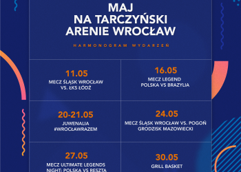 Maj 2026 na Tarczyński Arenie Wrocław