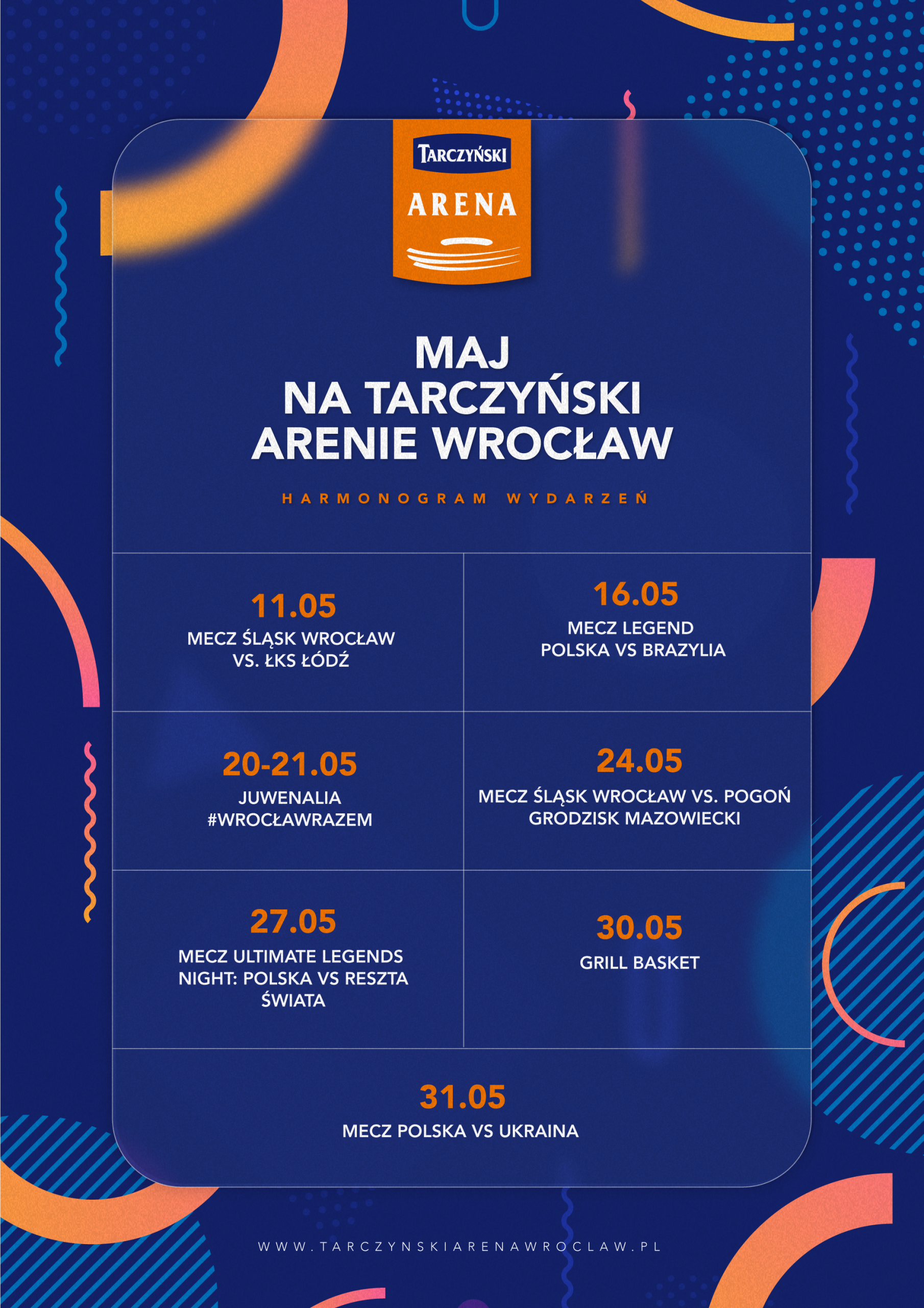 Maj 2026 na Tarczyński Arenie Wrocław