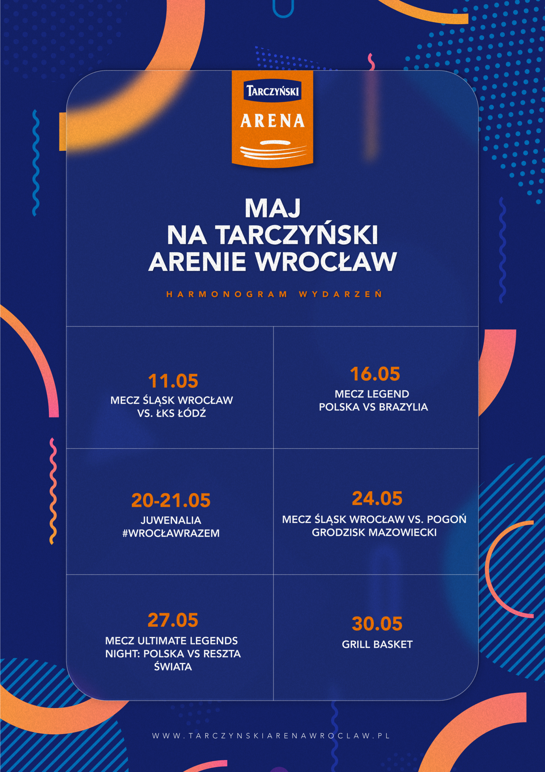 Maj 2026 na Tarczyński Arenie Wrocław