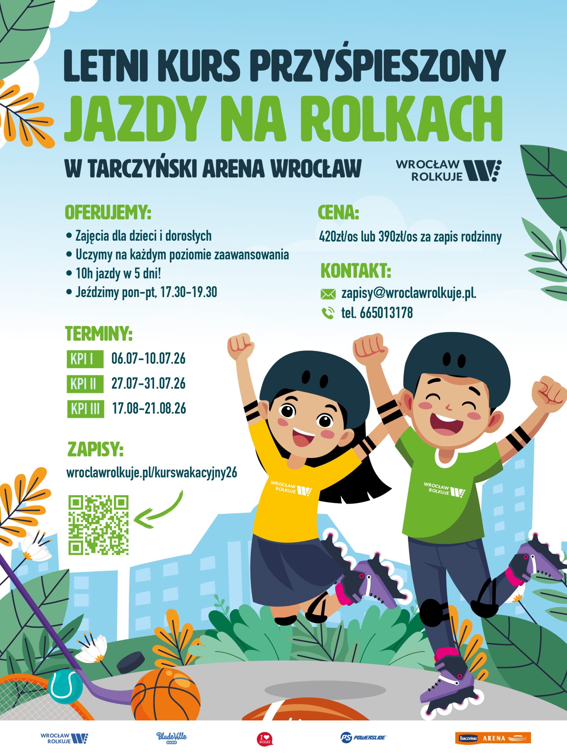 Przespieszony kurs rolkowy - plakat