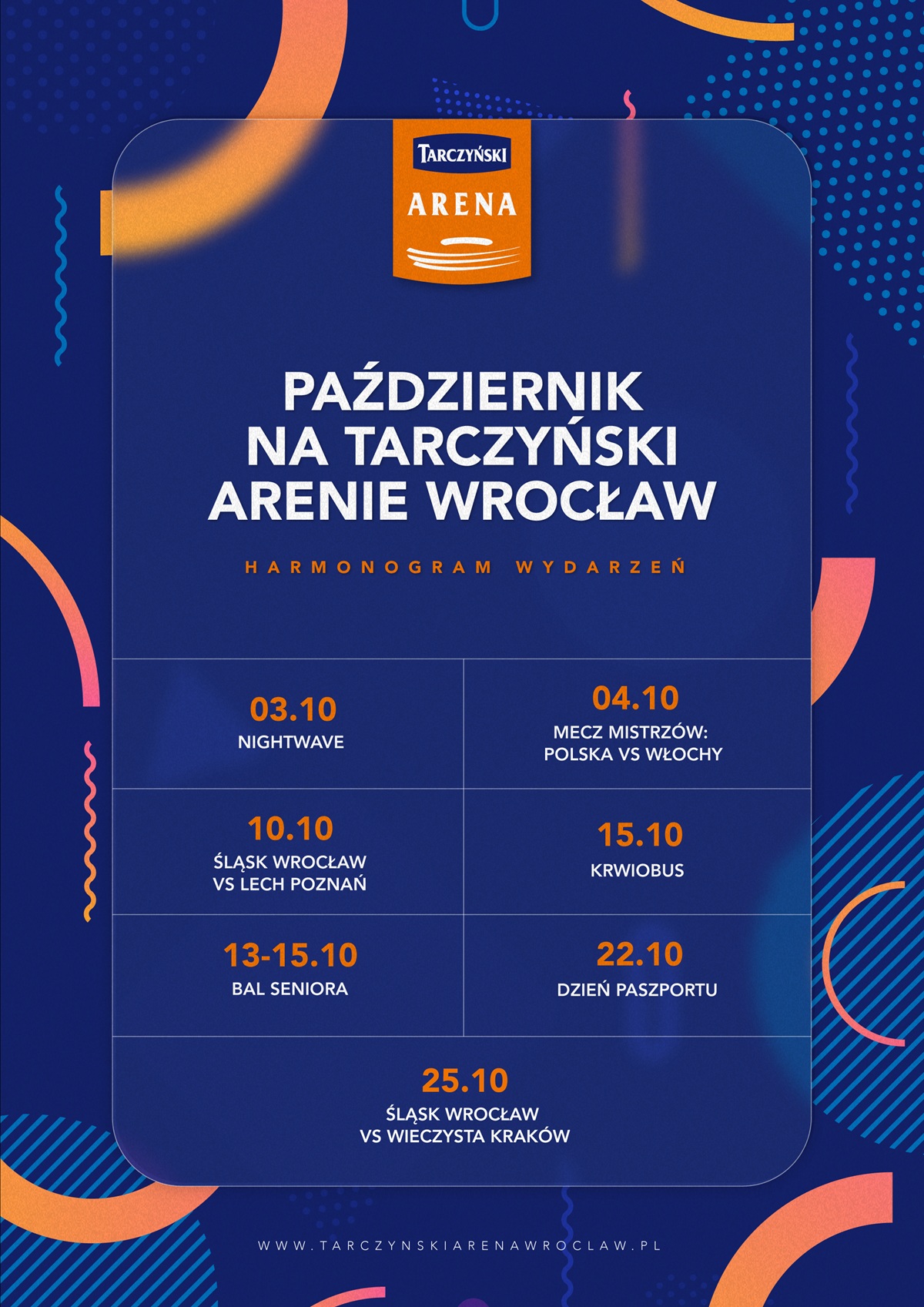 Październik 2026 na Tarczyński Arenie Wrocław